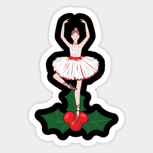 ballerina Christmas Sticker